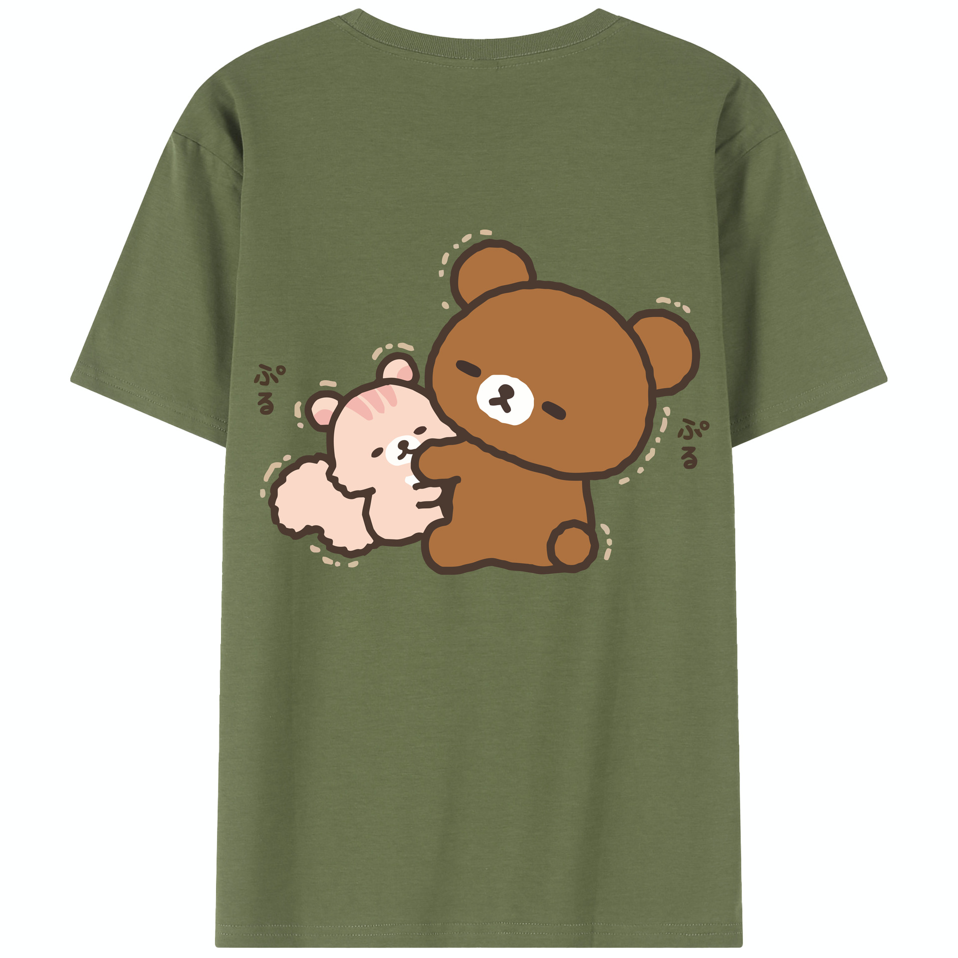 （画像用） リラックマ リラックマ キイロイトリ Rilakkuma Korilakkuma Kiiroitori 綿100％半袖Tシャツ（背面プリント）